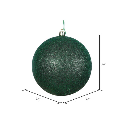 Vickerman 2.4" Emerald Glitter Ball Ornament 24 per Bag