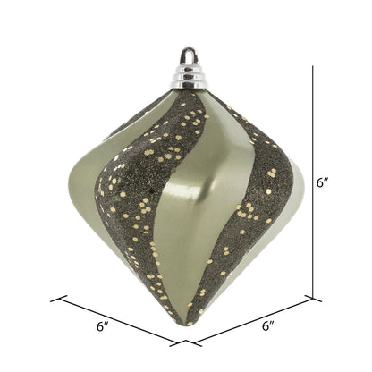 Vickerman 6" Wrought Iron Candy Glit Swirl Diamond Christmas Ornament