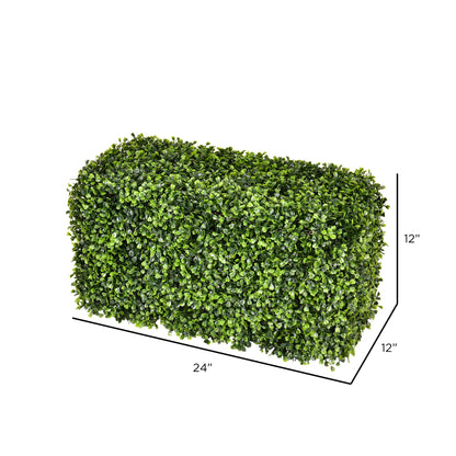 Vickerman 24" Artificial Green Boxwood Hedge.