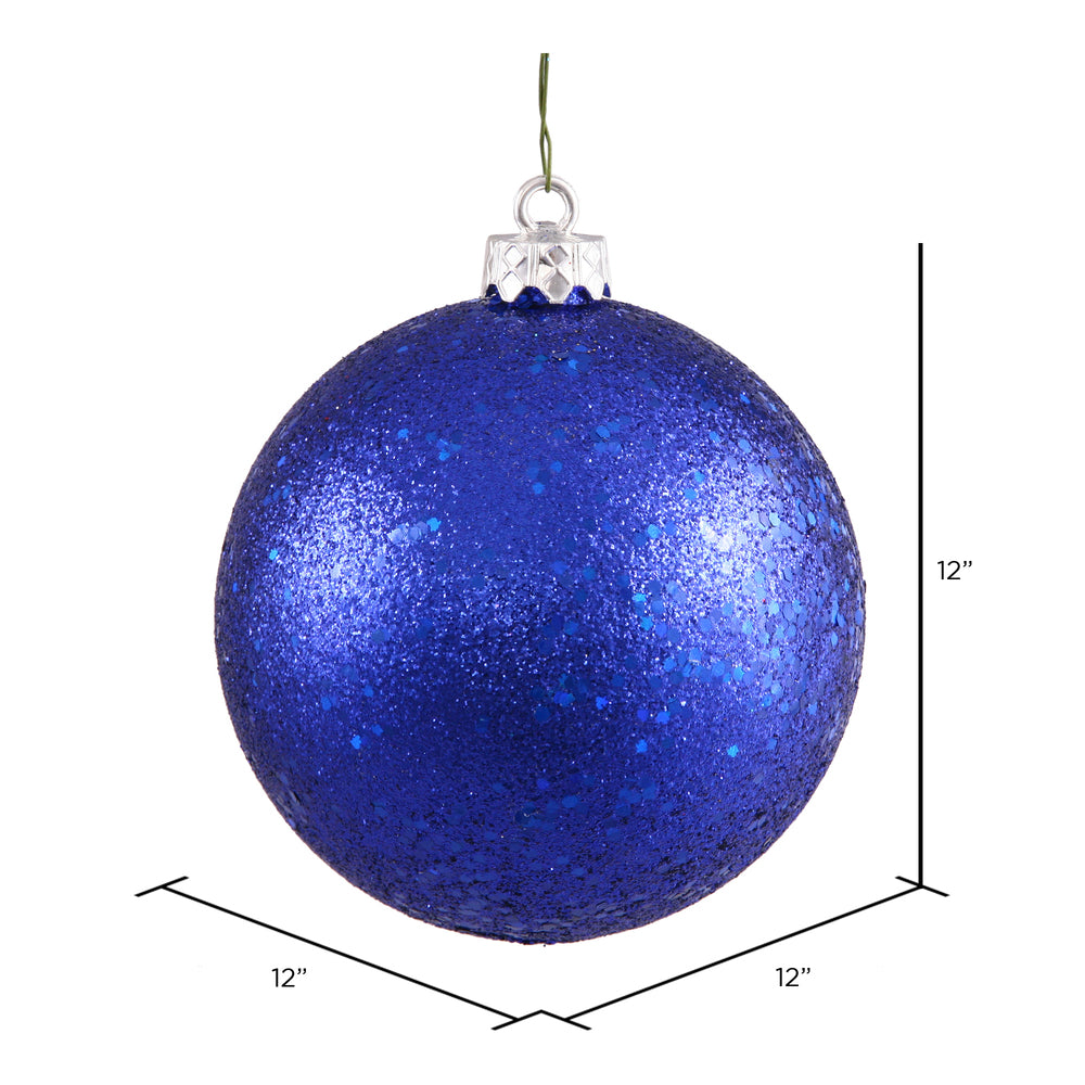 Vickerman 12" Cobalt Blue Sequin Ball Ornament