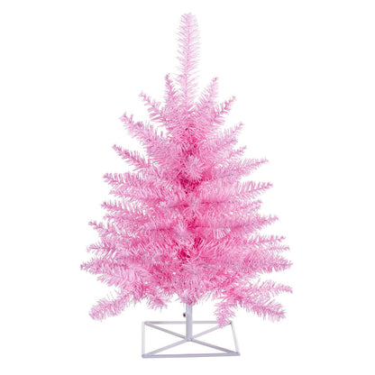 Vickerman 3' Pink Fir Artificial Christmas Tree Unlit