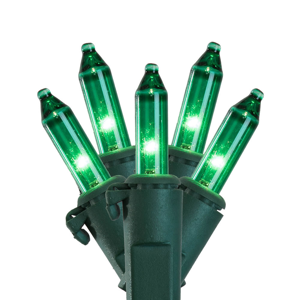 Vickerman 50 Teal Mini Light on Green Wire 23' Christmas Light Strand