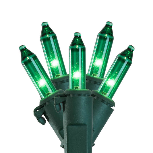 Vickerman 50 Teal Mini Light on Green Wire 23' Christmas Light Strand