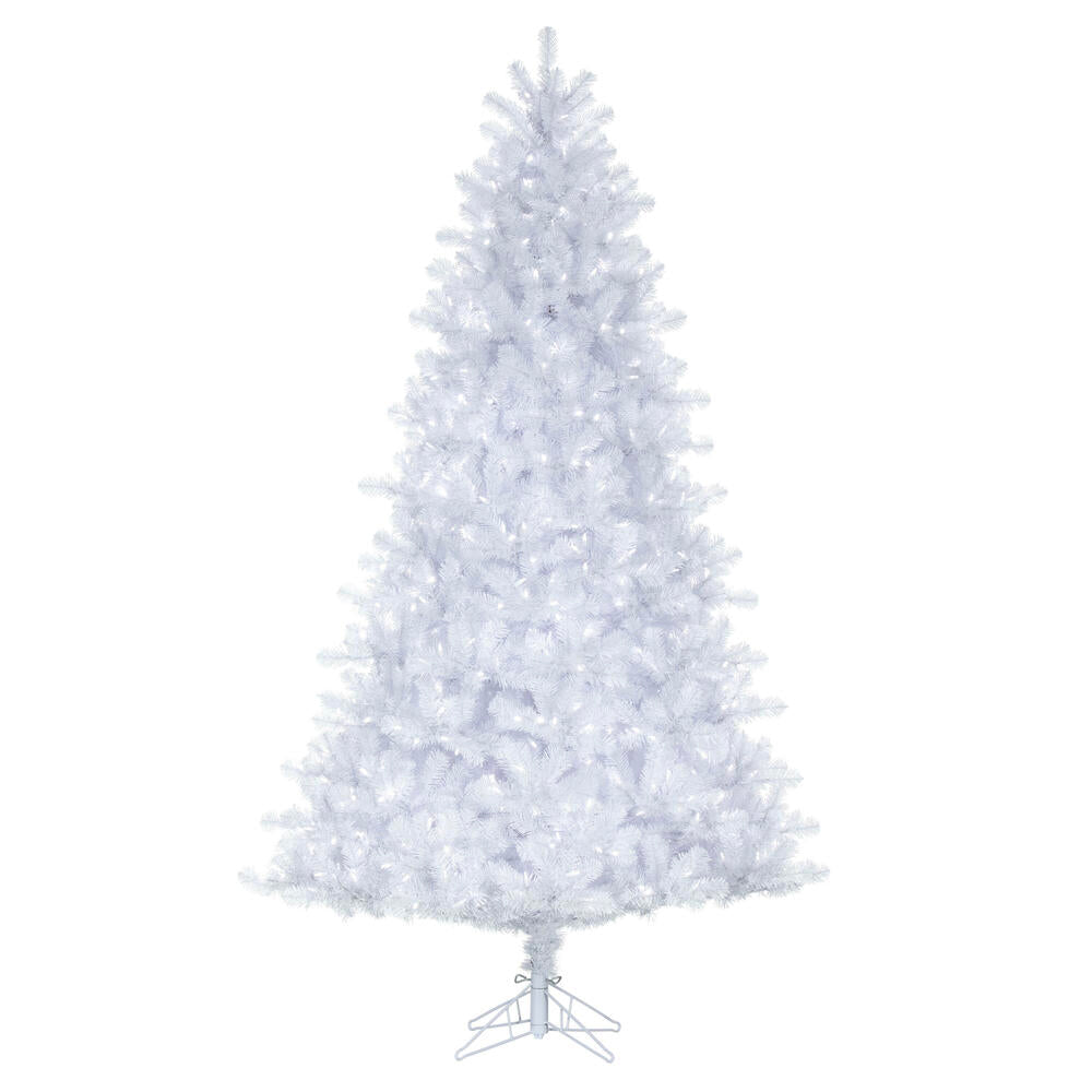 Vickerman 12' Crystal White Pine Artificial Christmas Tree Pure White LED Lights