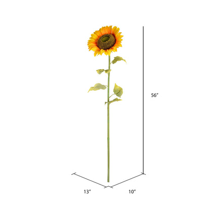 Vickerman 56" Artificial Yellow Sunflower Stem
