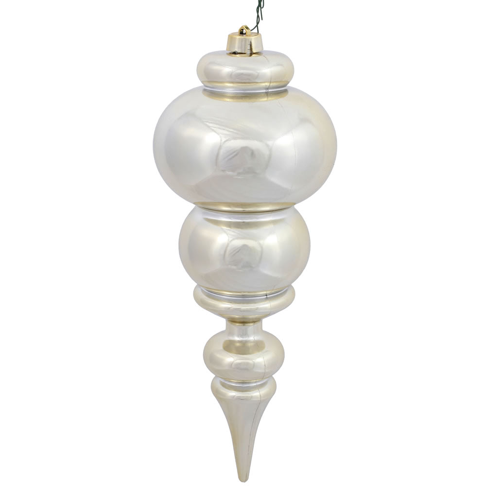 Vickerman 14" Champagne Shiny Finial Ornament