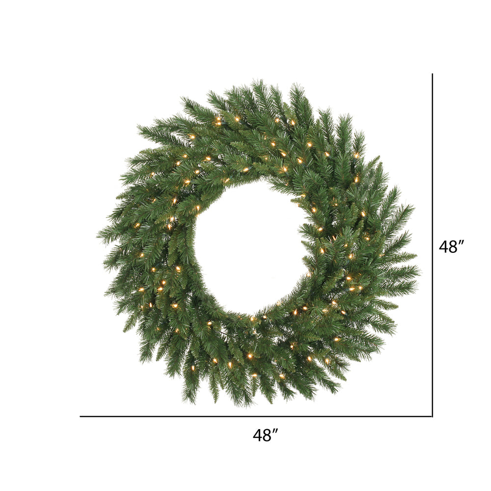 Vickerman 48" Imperial Pine Artificial Christmas Wreath, Warm White LED Mini Lights