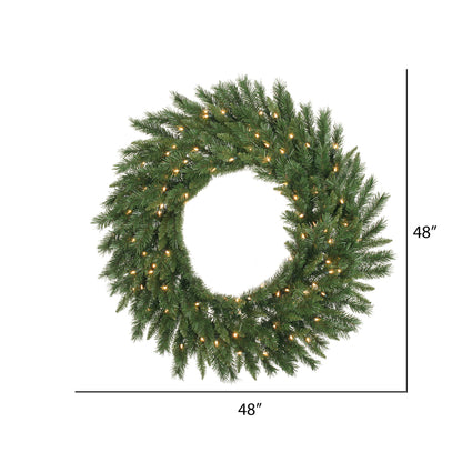 Vickerman 48" Imperial Pine Artificial Christmas Wreath, Warm White LED Mini Lights