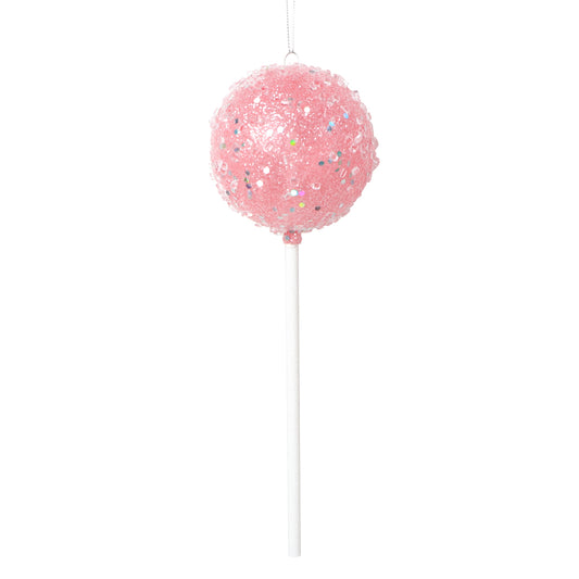 Vickerman 10" Pink Round Lollipop Ornament 3 per bag.