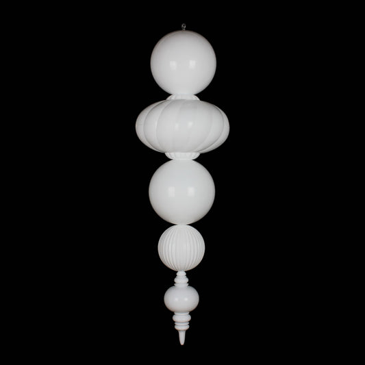 Vickerman 54" White Shiny and Matte Finial Ornament