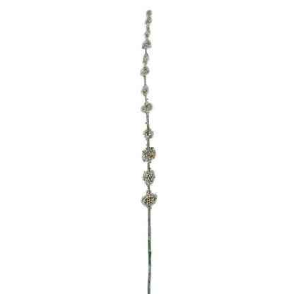 Vickerman 29.5" Artificial Green Pom Pom Spray. Includes 6 sprays per pack.