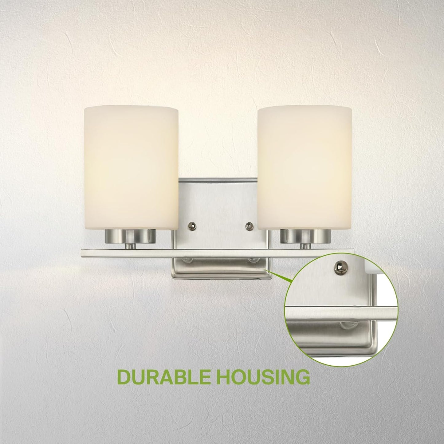 ASD Lighting 2-light Vanity Light 2xE26 60W 120V Satin Nickel ETL