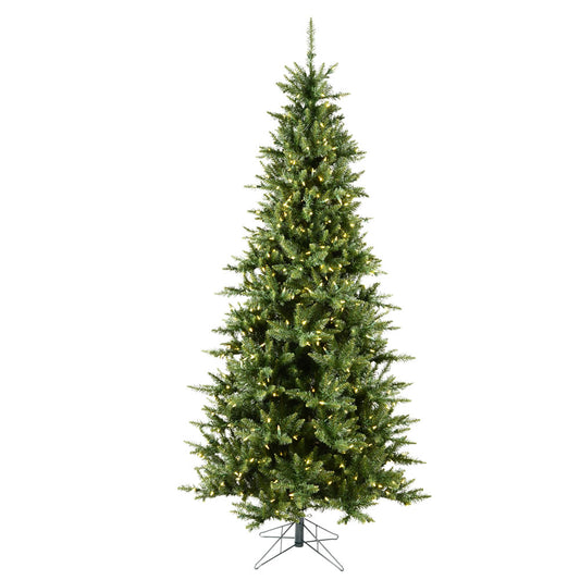 Vickerman 9.5' Camdon Fir Slim Artificial Christmas Tree Warm White Dura-lit LED Lights