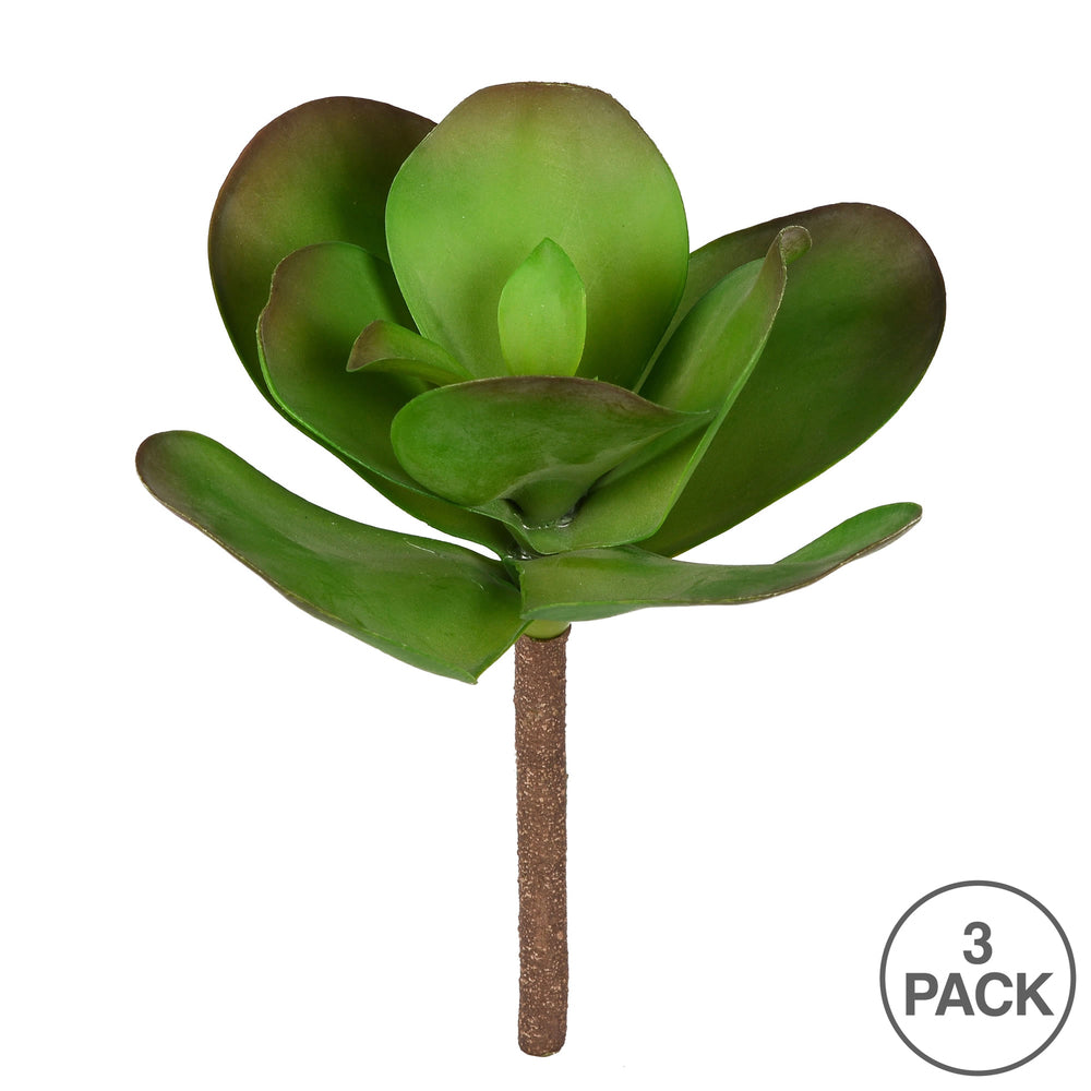 Vickerman 10 by 11 Inch Artificial Green Succulent Stem Set of 3