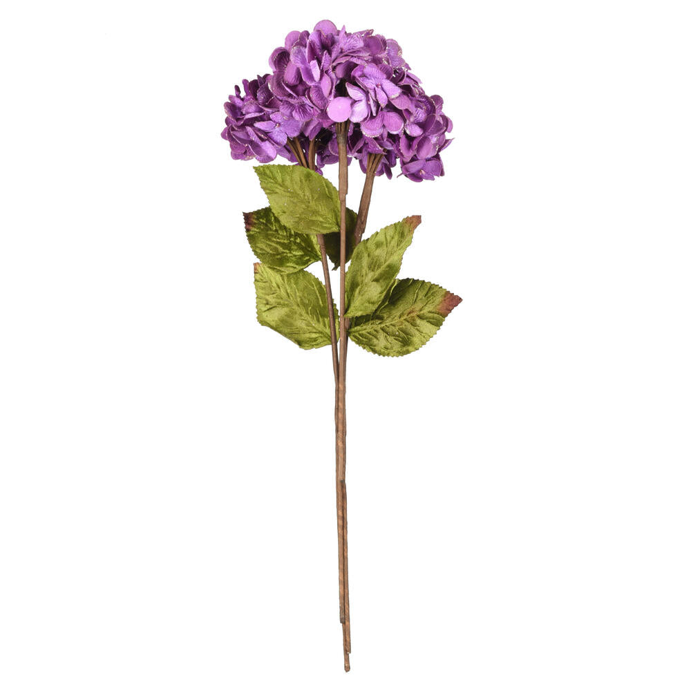 Vickerman 17" Artificial Plum Hydrangea Christmas Spray 3 per bag