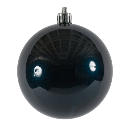Vickerman 4.75" Midnight Blue Candy Ball Ornament 4 per Bag