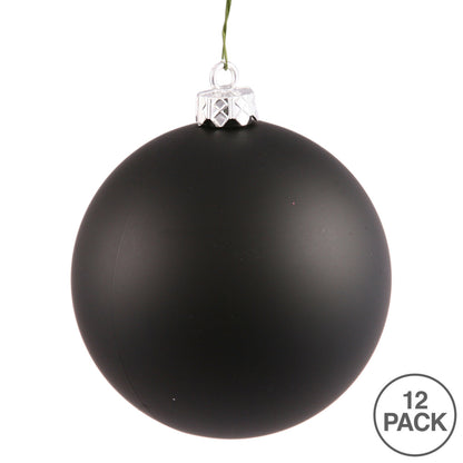 Vickerman 2.75" Black Matte Ball Ornament 12 per Bag