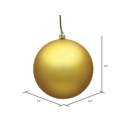 Vickerman 2.4" Gold Matte Ball Ornament 24 per Bag