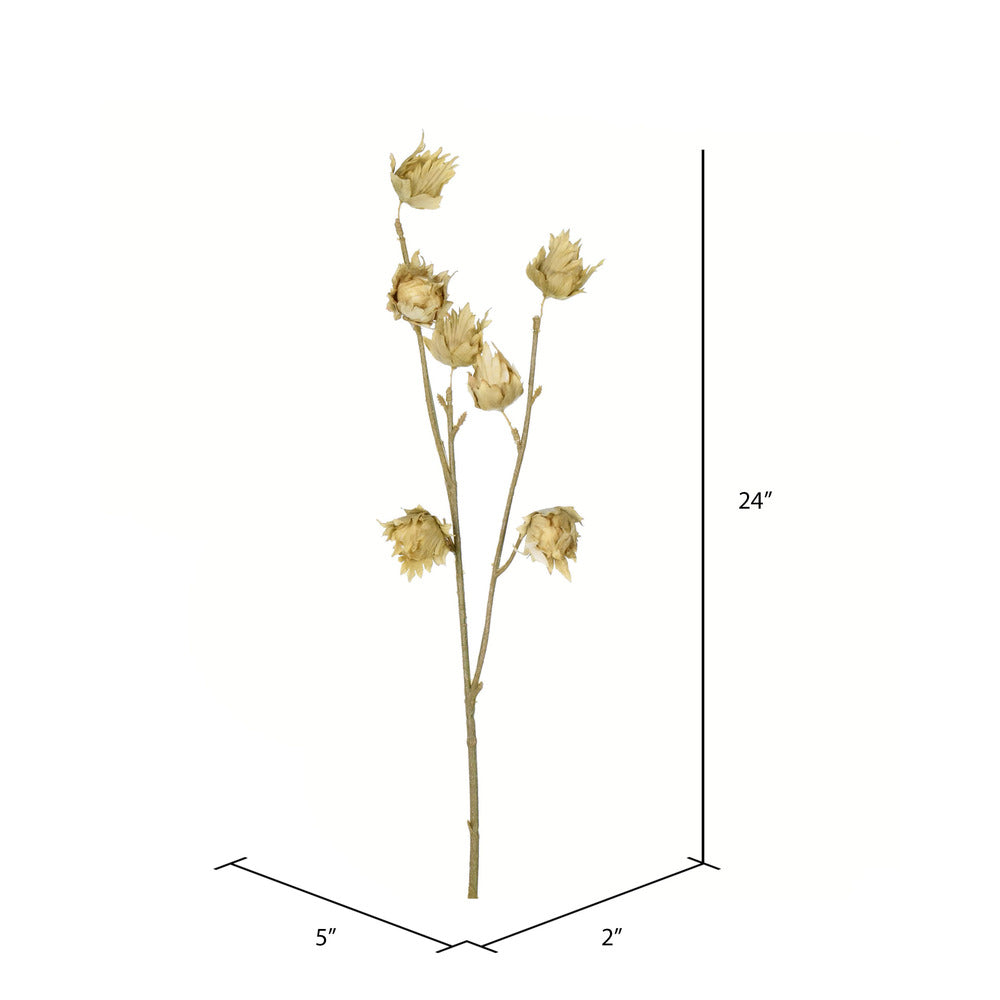 Vickerman 24" Artificial Green Hibiscus Spray. Includes 3 sprays per pack.