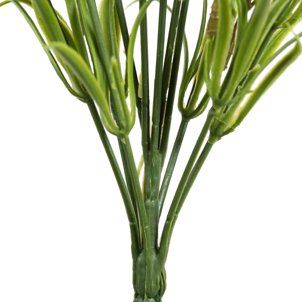Vickerman 19" Artificial Green Mini Wild Flower Bush Set of 3