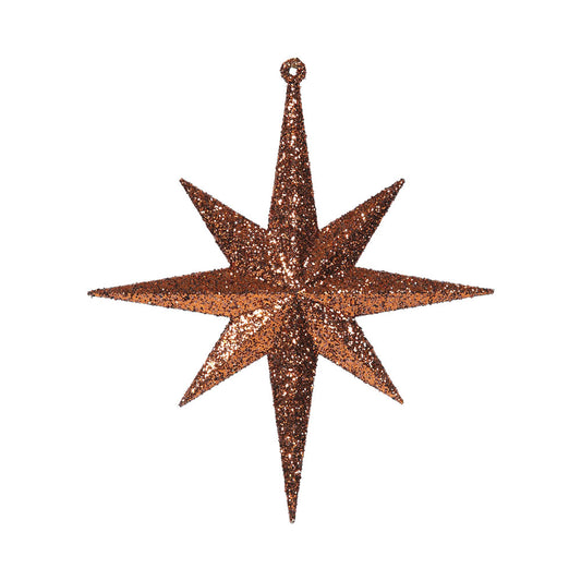 Vickerman 8" Copper Iridescent Glitter Bethlehem Star Christmas Ornament 4 per Box