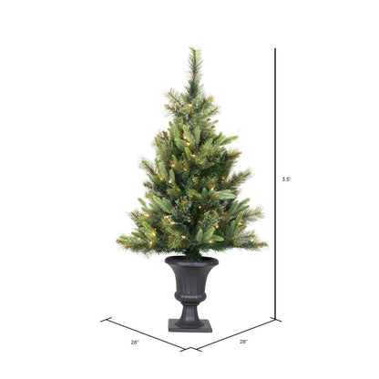 Vickerman 3.5' Cashmere Pine Artificial Christmas Tree Clear Dura-Lit® Lights