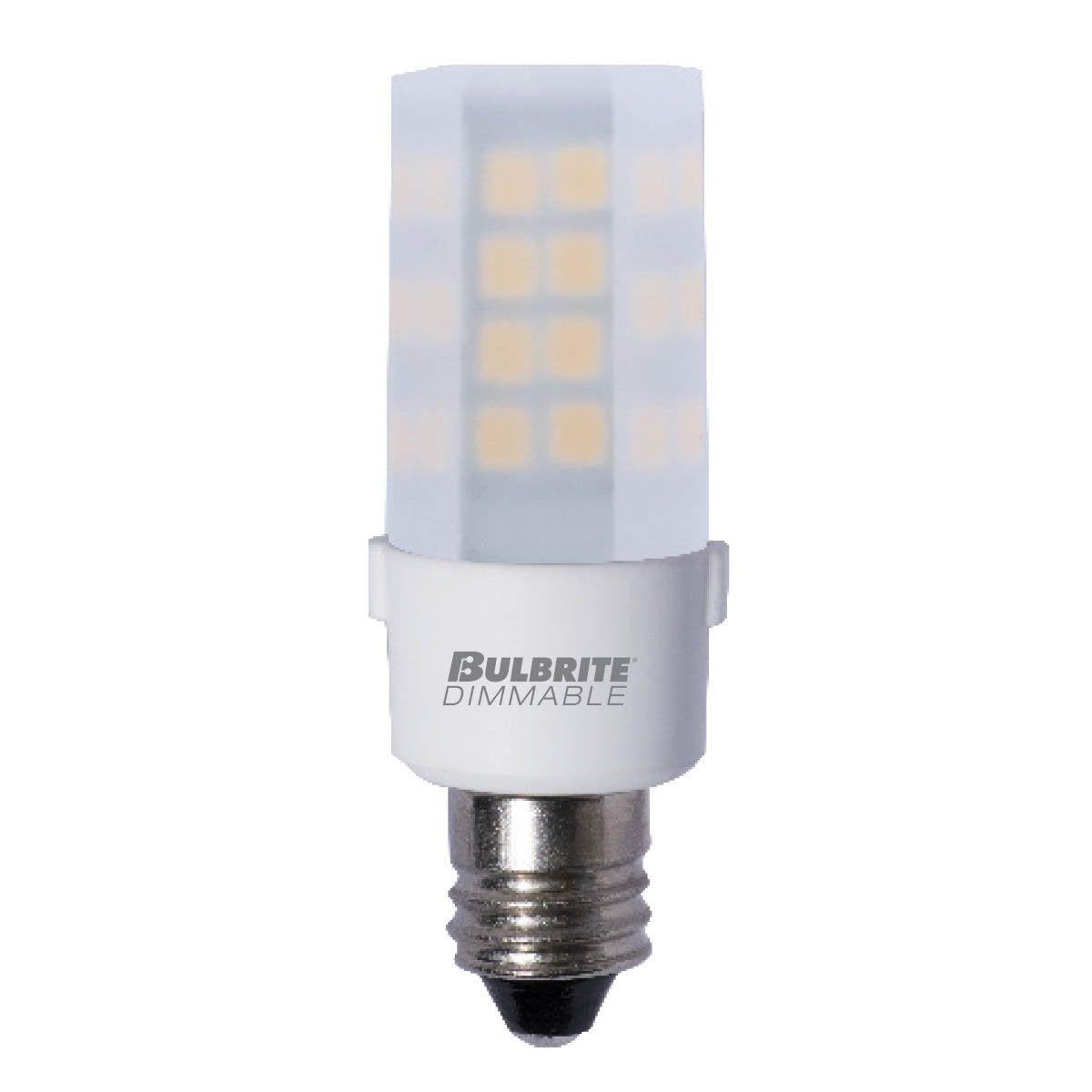 BULBRITE LED T4 CANDELABRA SCREW (E12) 4.5W DIMMABLE LIGHT BULB 2700K/WARM WHITE 35W INCANDESCENT EQUIVALENT 2PK (770596)