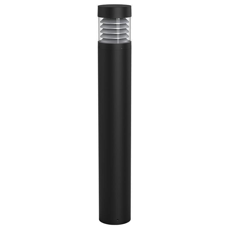 Westgate Bollard 42In Round Flat Top Cone Refl. Clear Lens Adj. 12-22W 30/40/50K, Black, Outdoor Lighting, 12~22W, 130 Lumens/W, 30K/40K/50K, Black Finish, 0~10V Dimmable