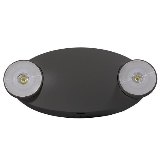 Westgate  LED 2-Head Mini Oval Emergency Light, 120/277V, Black, LED Exit & Emergency Lighting