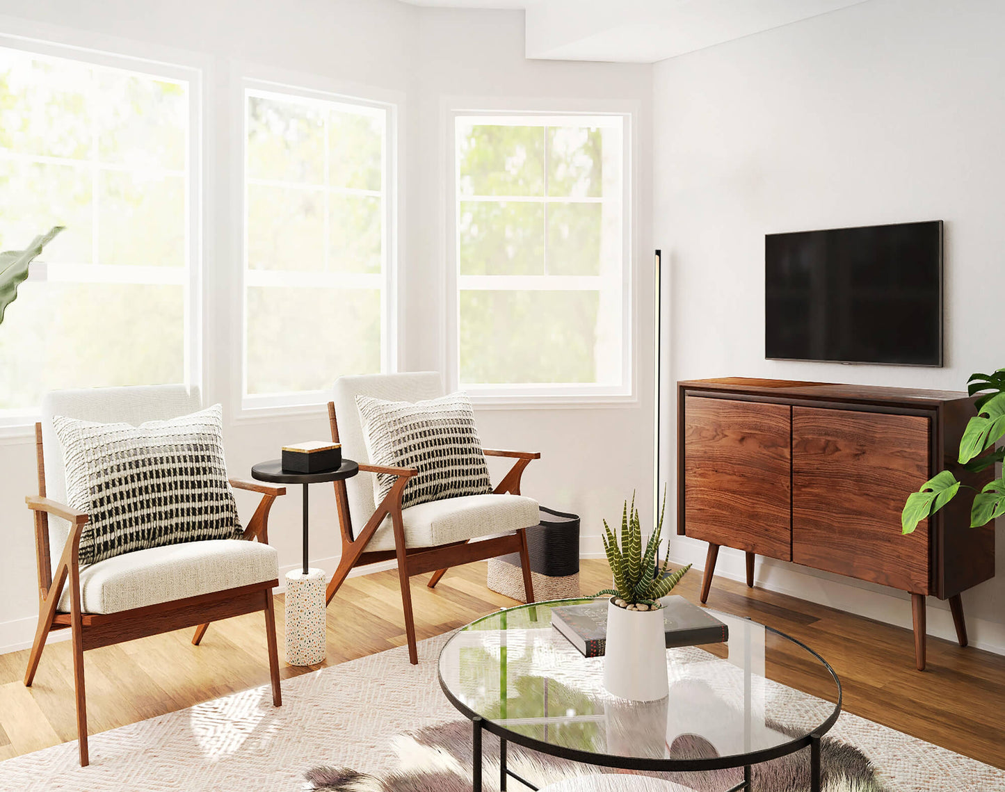 Dals Lighting Smart Axis LED Smart Floor and Table Lamp - RGB + 27K-65K - 720 Lumens - 120V - Black