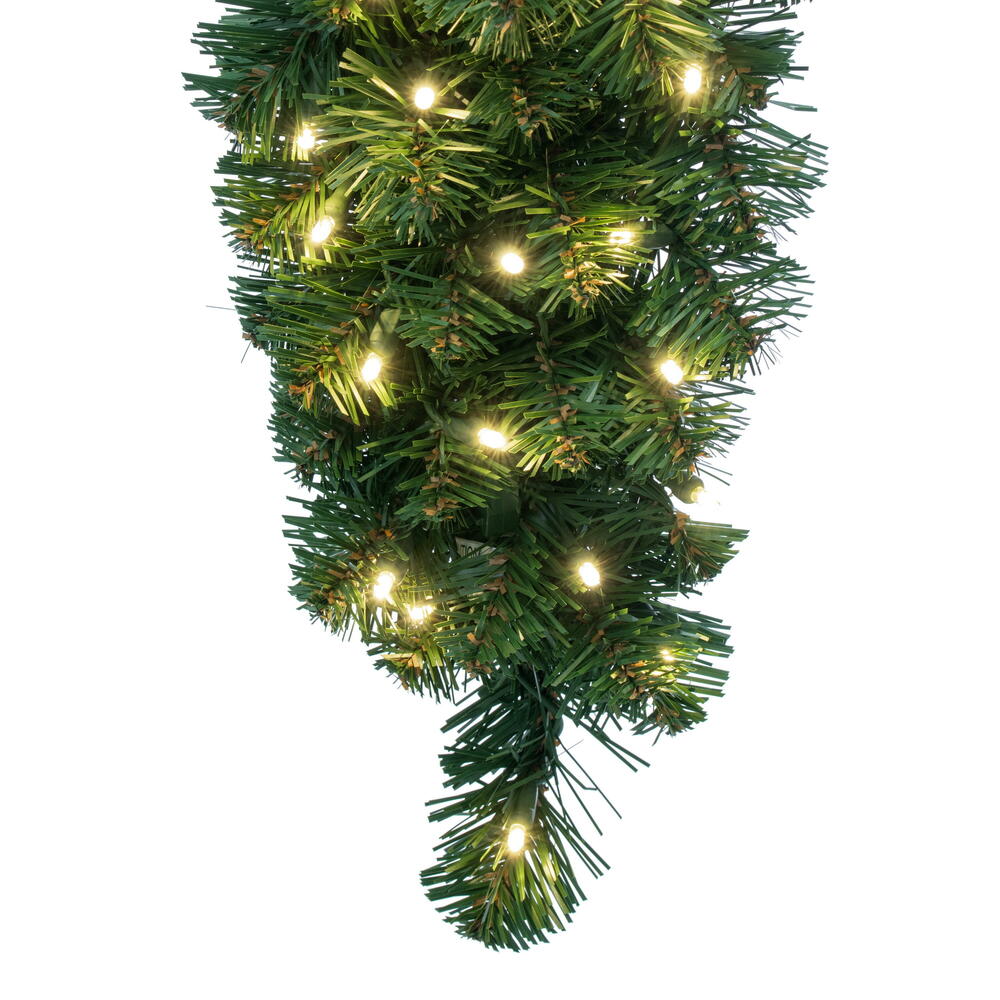 Vickerman 48" Oregon Fir Artificial Christmas Teardrop Warm White Single Mold Wide Angle LED Lights