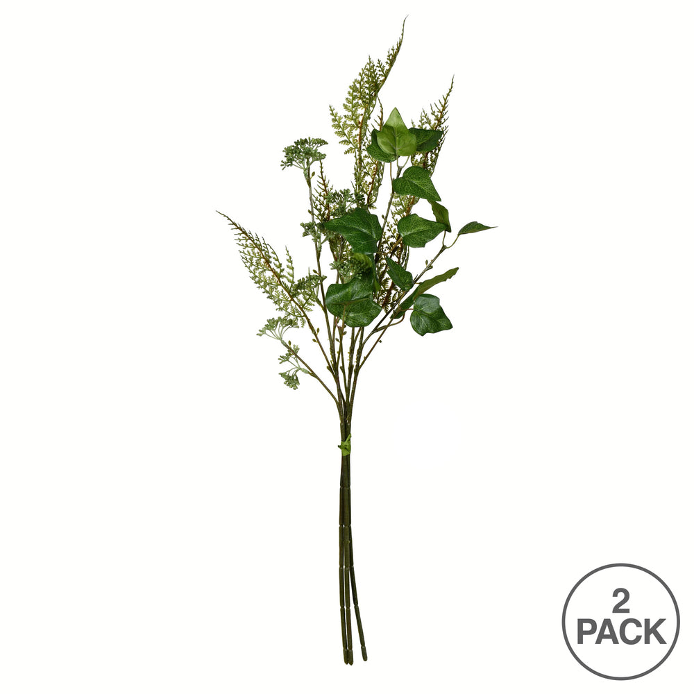 Vickerman 26" Artificial Green Mixed GREENERY BUNDLE Pack of 2
