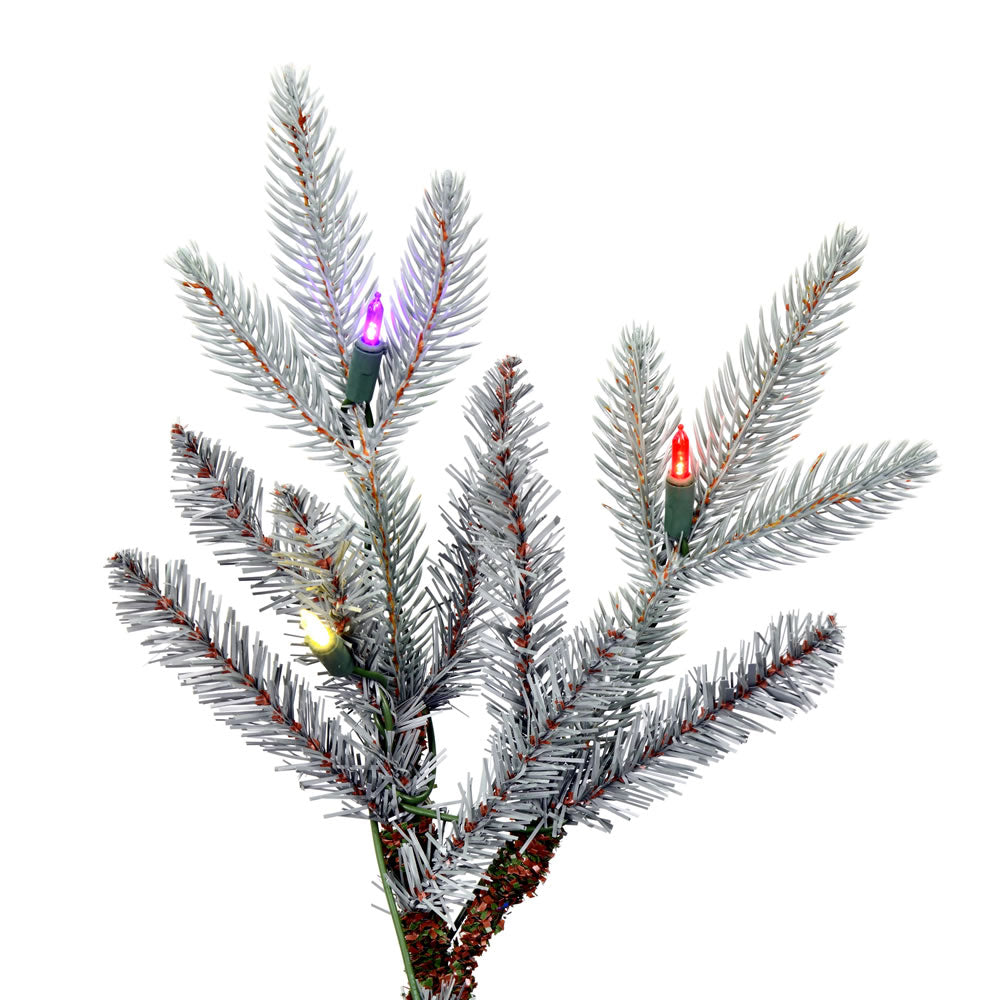 Vickerman 7.5' x 59" Douglas Blue Fir Artificial Christmas Tree Multi-colored Dura-Lit LED lights