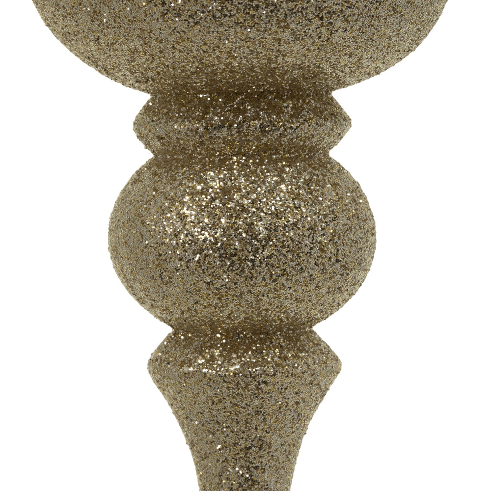 Vickerman 7" Champagne 4-Finish Finial Ornament 8 per Box