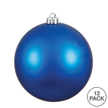 Vickerman 3" Blue Matte Ball Ornament 12 per Bag