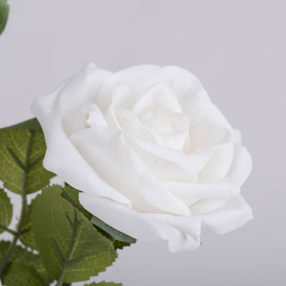 Vickerman 29" Artificial Cream Real Touch Rose Spray. Includes 3 sprays per pack.
