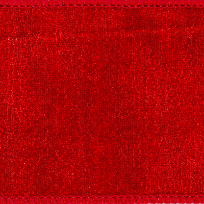 Vickerman 2.5" x 10 Yards Red Velvet Ribbon