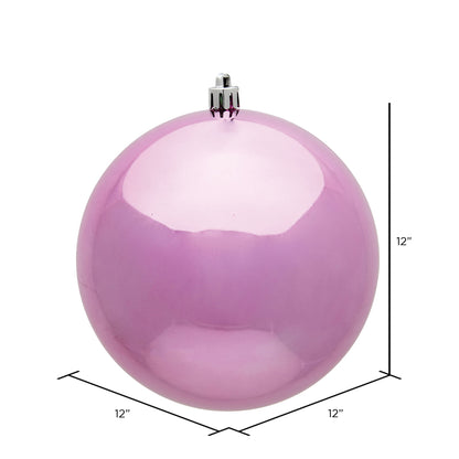 Vickerman 12" Pink Shiny Ball Ornament