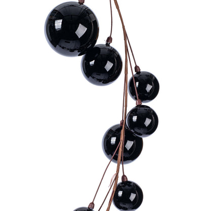 Vickerman 10' Black Pearl Branch Ball Wire Garland.