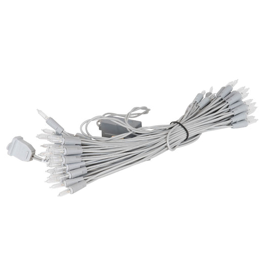 Vickerman 50 LED Warm White Dura-Lit Light on Silver Wire, 37' Christmas Light Strand