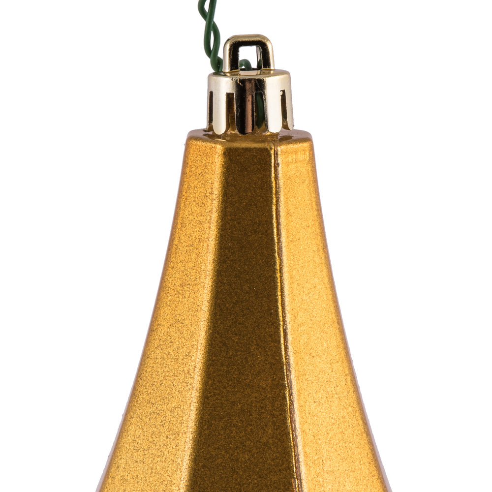 Vickerman 8" Honey Gold Candy Finish Diamond Finial Ornament Pack of 2