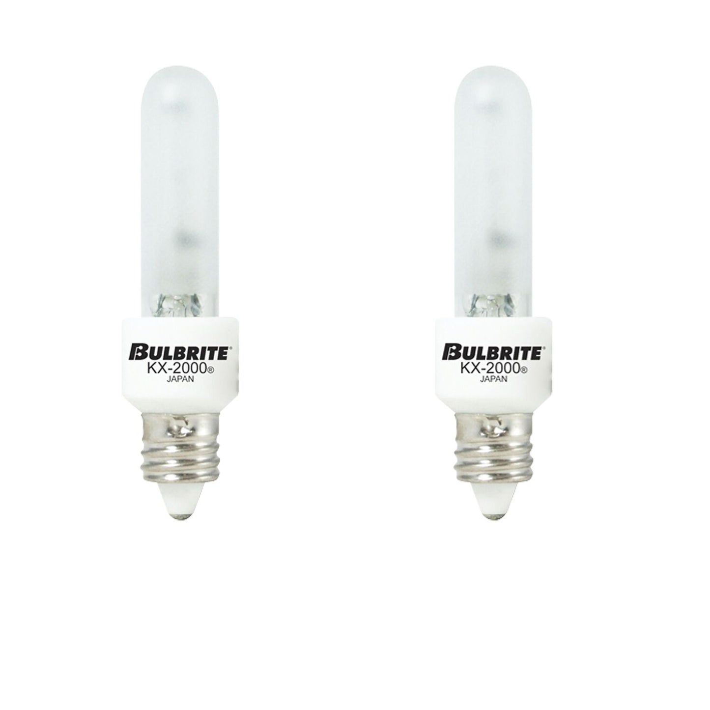 BULBRITE KRYPTON/XENON T3 MINI-CANDELABRA SCREW (E11) 60W DIMMABLE LIGHT BULB 2700K/WARM WHITE 2PK (473161)