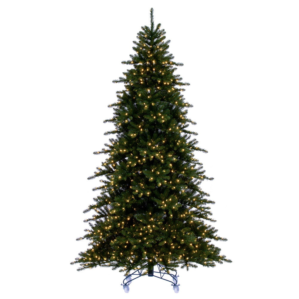 Vickerman 7.5' x 59" Bavarian Pine Artificial Pre-Lit Christmas Tree Warm White Lights.