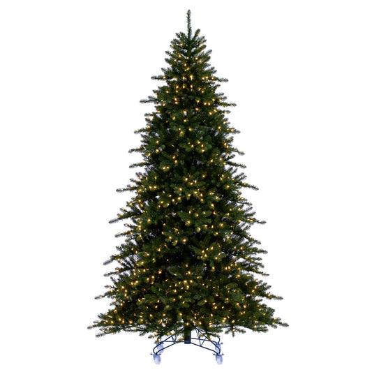 Vickerman 7.5' x 59" Bavarian Pine Artificial Pre-Lit Christmas Tree Warm White Lights.