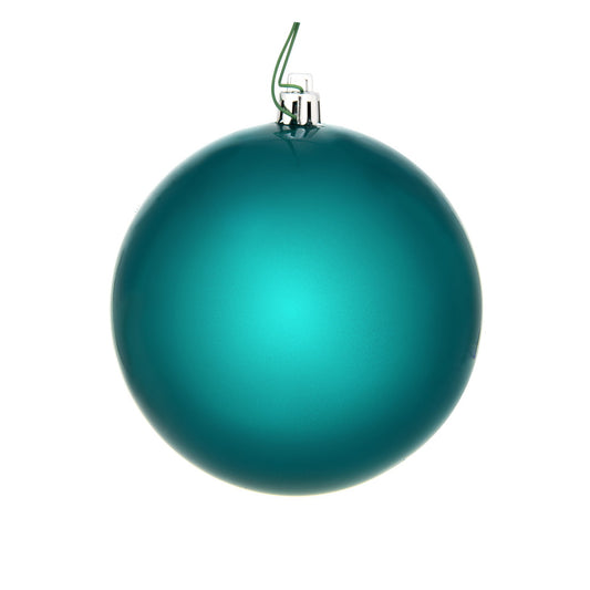 Vickerman 4.75" Dark Teal Candy Ball Ornament 4 per Bag