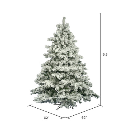 Vickerman 6.5' Flocked Alaskan Pine Artificial Christmas Tree Unlit