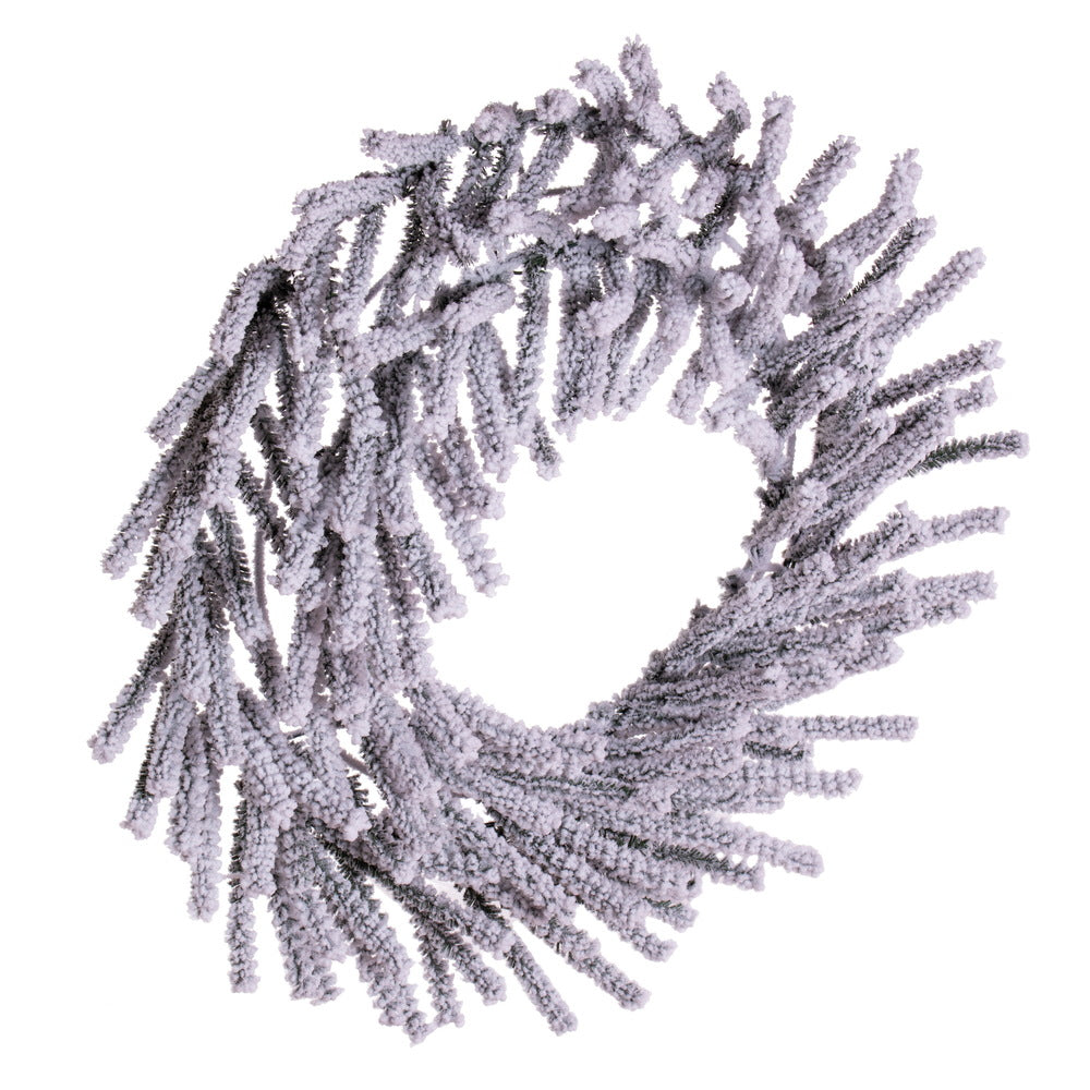 Vickerman 30" Flocked Pistol Unlit Pine Wreath.