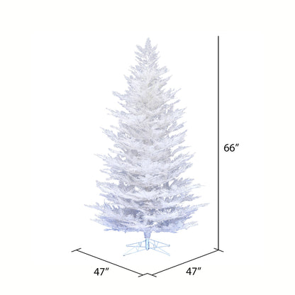 Vickerman 5.5' x 47" Flocked Cedar Pine Artificial Christmas Tree Unlit
