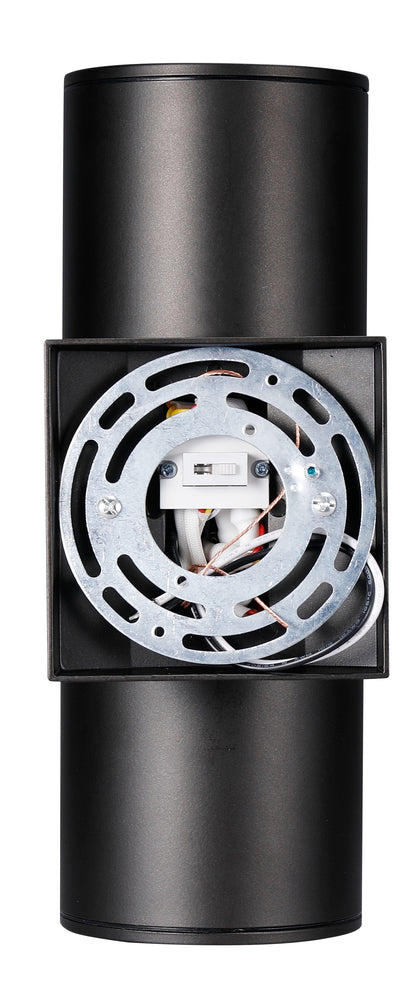ASD Lighting LED Outdoor Wall Cylinder Round Up and Down 18W 120V Triac 3000/4000/5000K Black ETL
