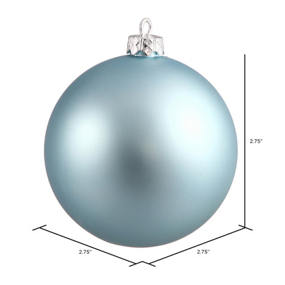 Vickerman 2.75" Baby Blue Matte Ball Ornament 12 per Bag